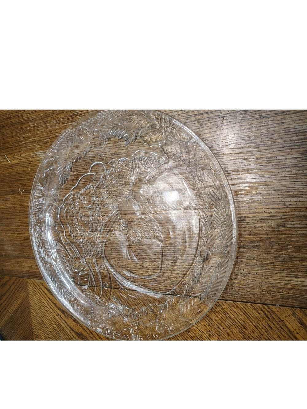 Clear Glass Decorative Serving Plate - Clear